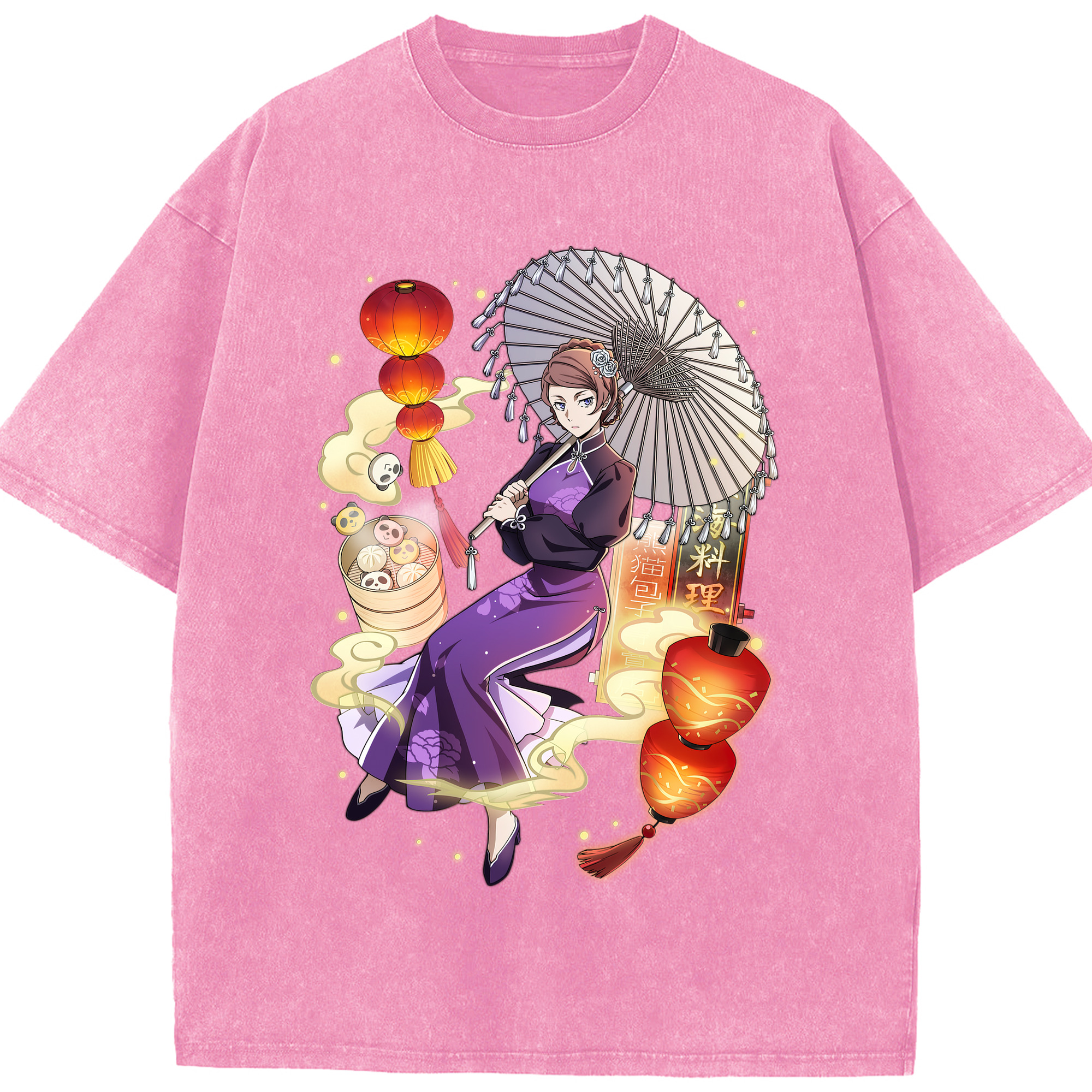 （画像用） 文豪ストレイドッグス Bungo Stray Dogs 綿100% ヴィンテージ風 半袖Tシャツ（フロントプリント）